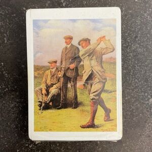 Vintage The Great Triumvirate Gemaco playing cards antique golf art print